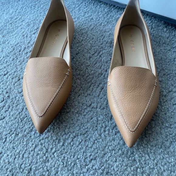 M. Gemi Pointed Toe Leather Flats - Picture 2 of 3